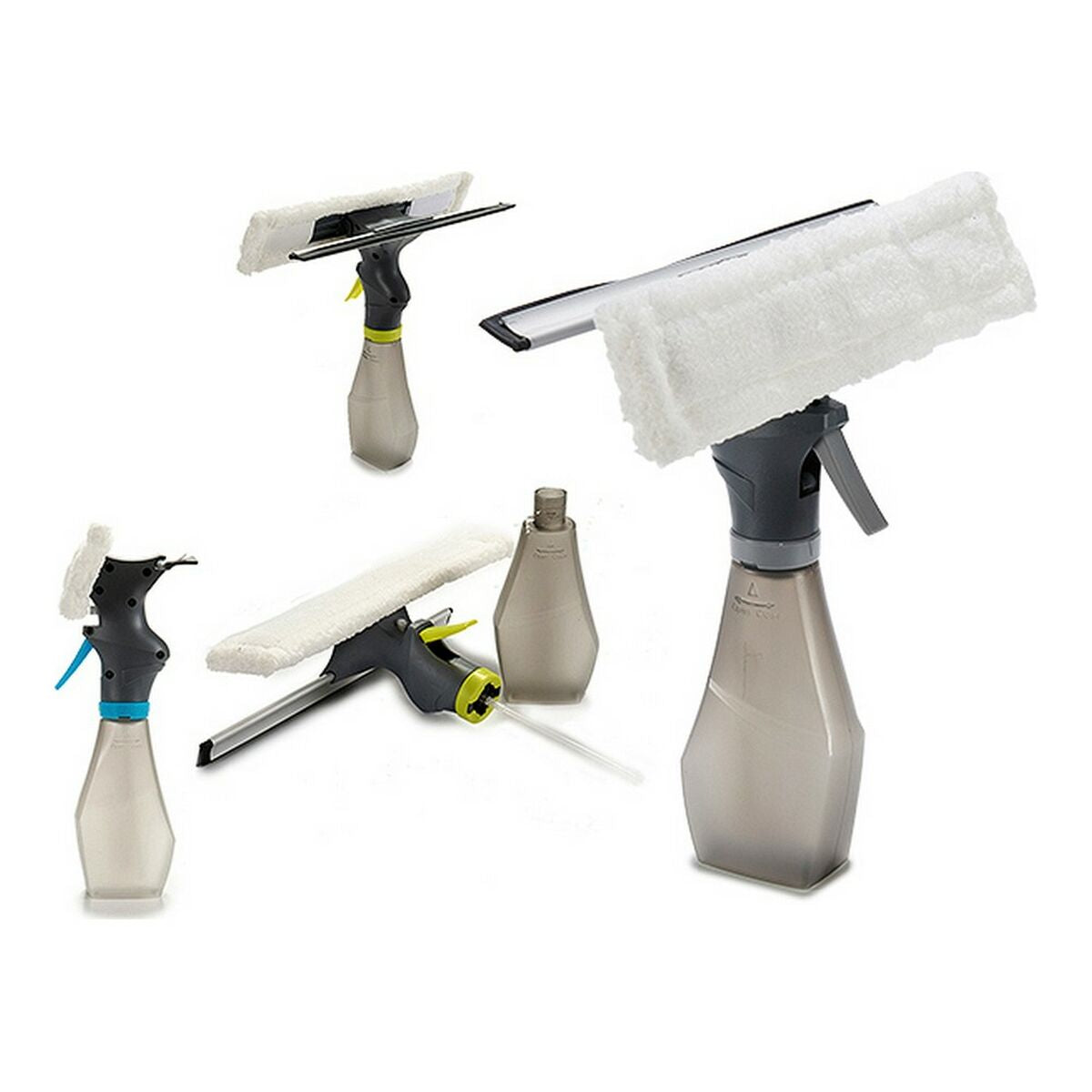 Bigbuy Home Glass Cleaner 8430852509949 Grey Blue Yellow Plastic