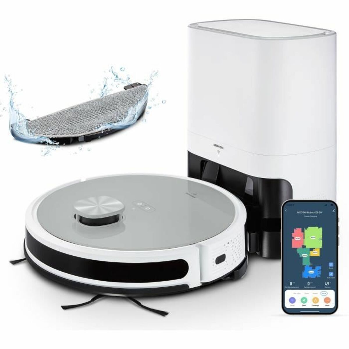Medion Robot Vacuum Cleaner Medion 3000 Pa 600 Ml