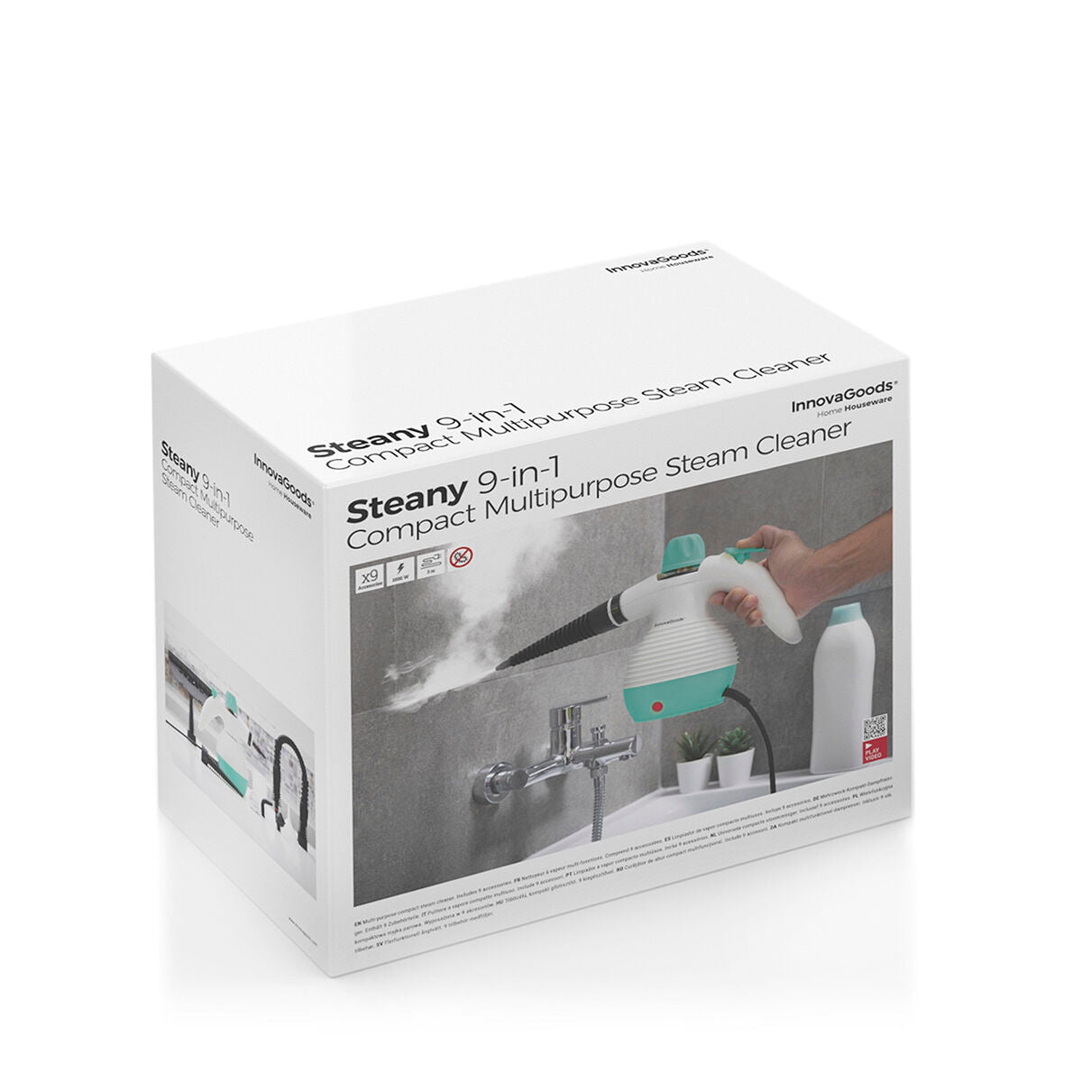 Innovagoods Multi-Purpose, 9-In-1 Hand-Held Steamer With Accessories Steany Innovagoods 0,35 L 3 Bar 1000W