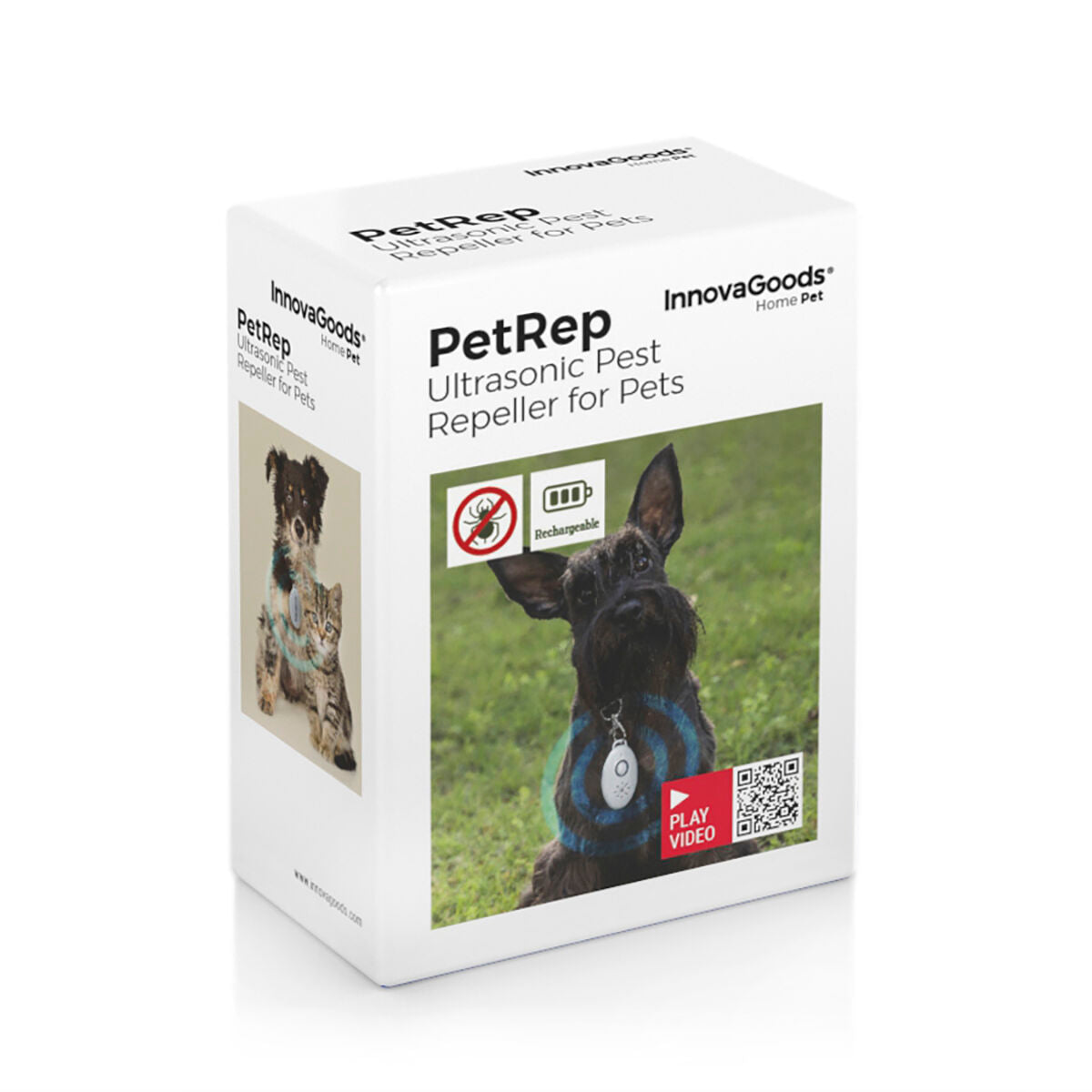 Innovagoods Rechargeable Ultrasound Parasite Repellent For Pets Petrep Innovagoods
