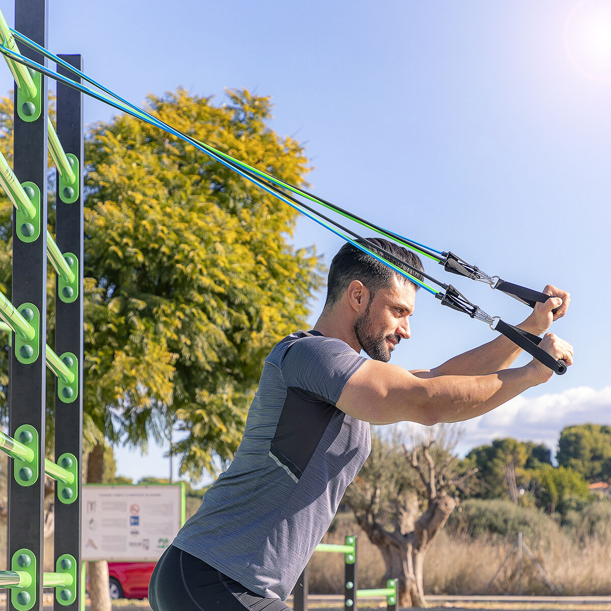 Innovagoods Set Of Resistance Bands With Accessories And Exercise Guide Tribainer Innovagoods 3 Units