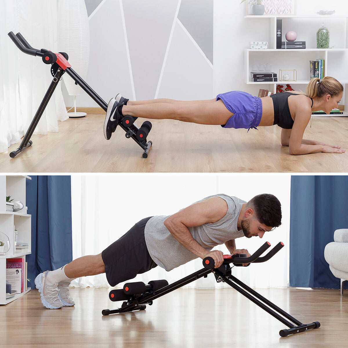 Innovagoods Folding Abdominal Machine With Exercise Guide Plawer Innovagoods