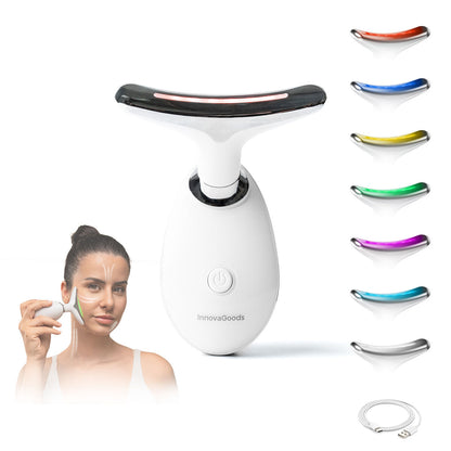 Innovagoods Electric Facial Firming Massager For Face And Neck With Led, Ems, And Heat Selora Innovagoods