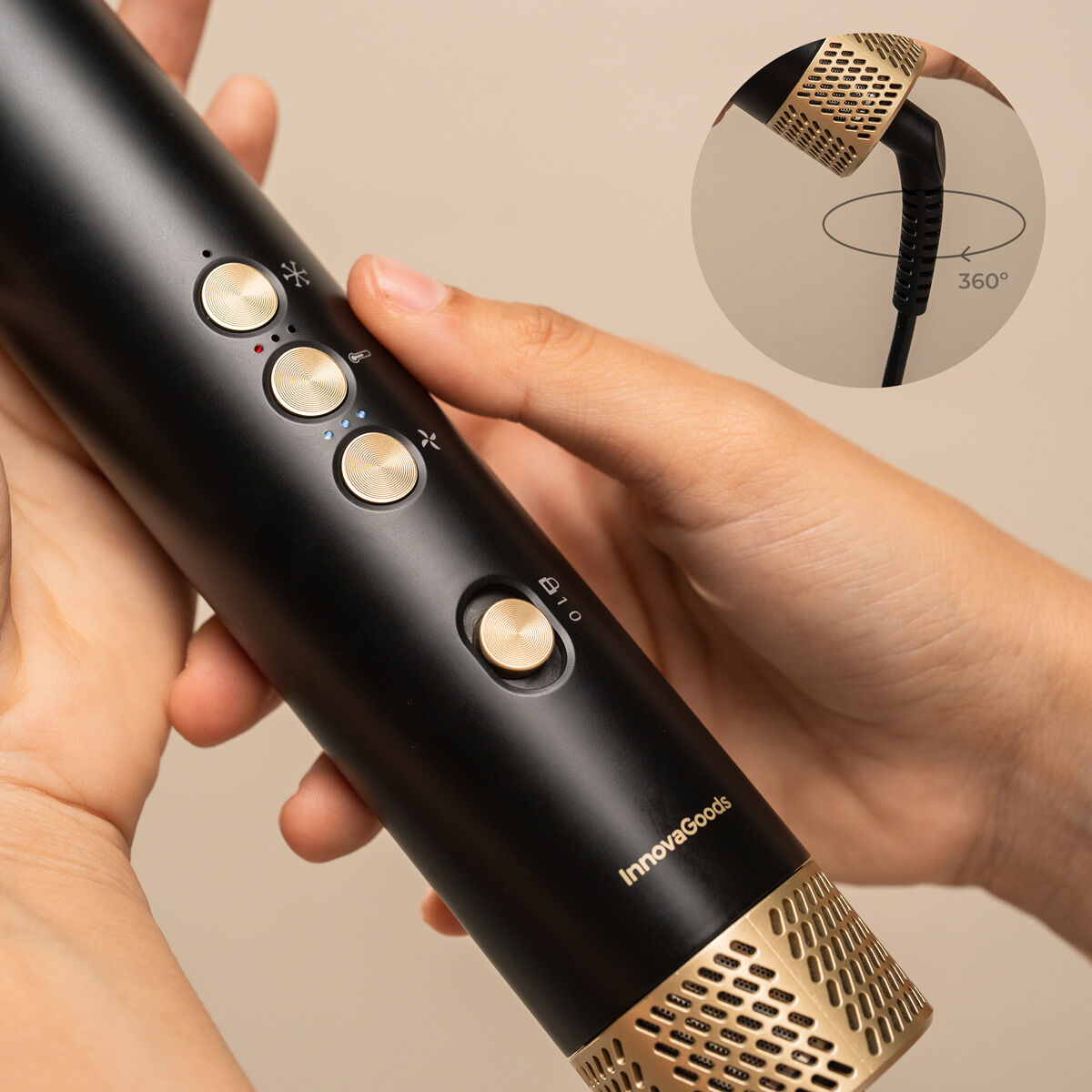 Innovagoods Ionic Multifunctional Air Dryer And Styler Brush With Coanda Technology And 7 Accessories Wavify Innovagoods